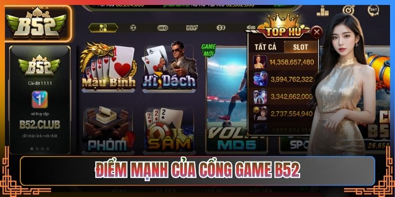Điểm mạnh nổi bật của cổng game đổi thưởng B52
