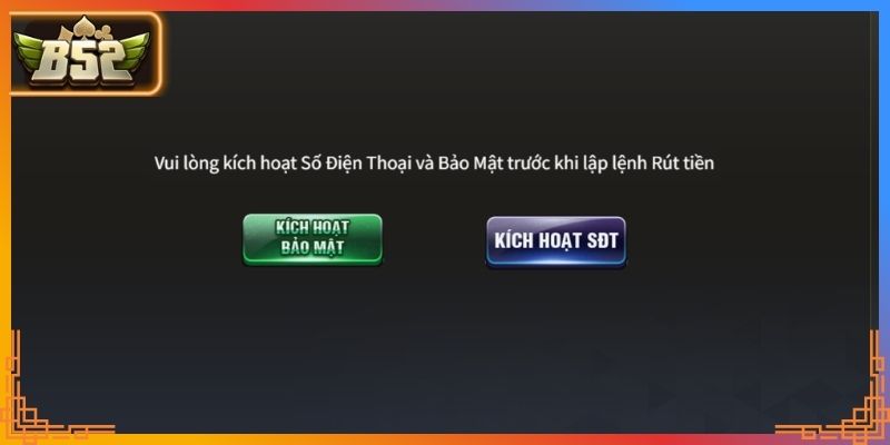 Điều kiện để rút tiền B52
