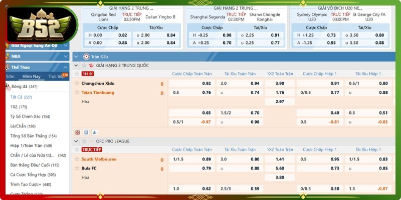 Sảnh SABA Sports B52 và những thông tin liên quan  
