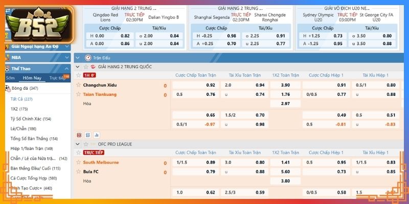 Tìm hiểu về sảnh SABA Sports B52
